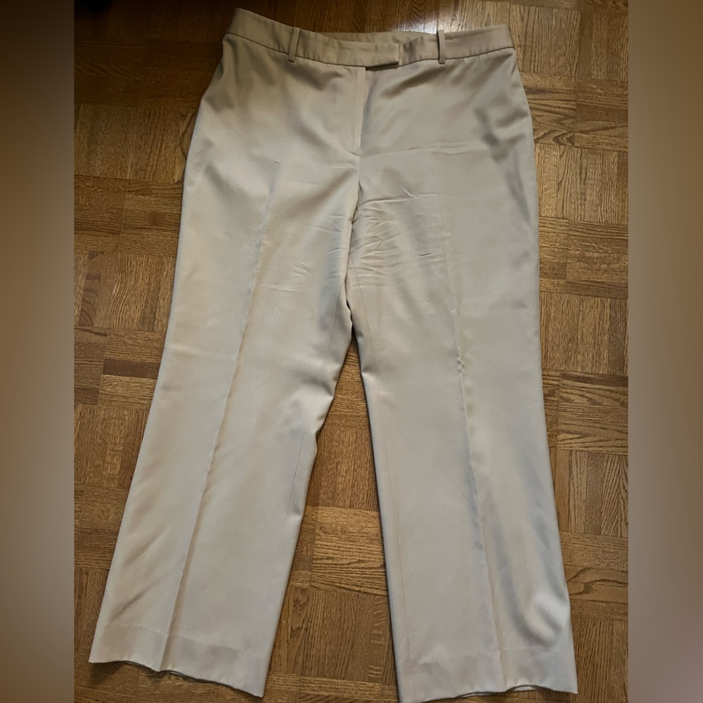 Brooks Brothers 100% Wool Caroline Fit Wide-Leg Pants Camel Beige (Size 16)